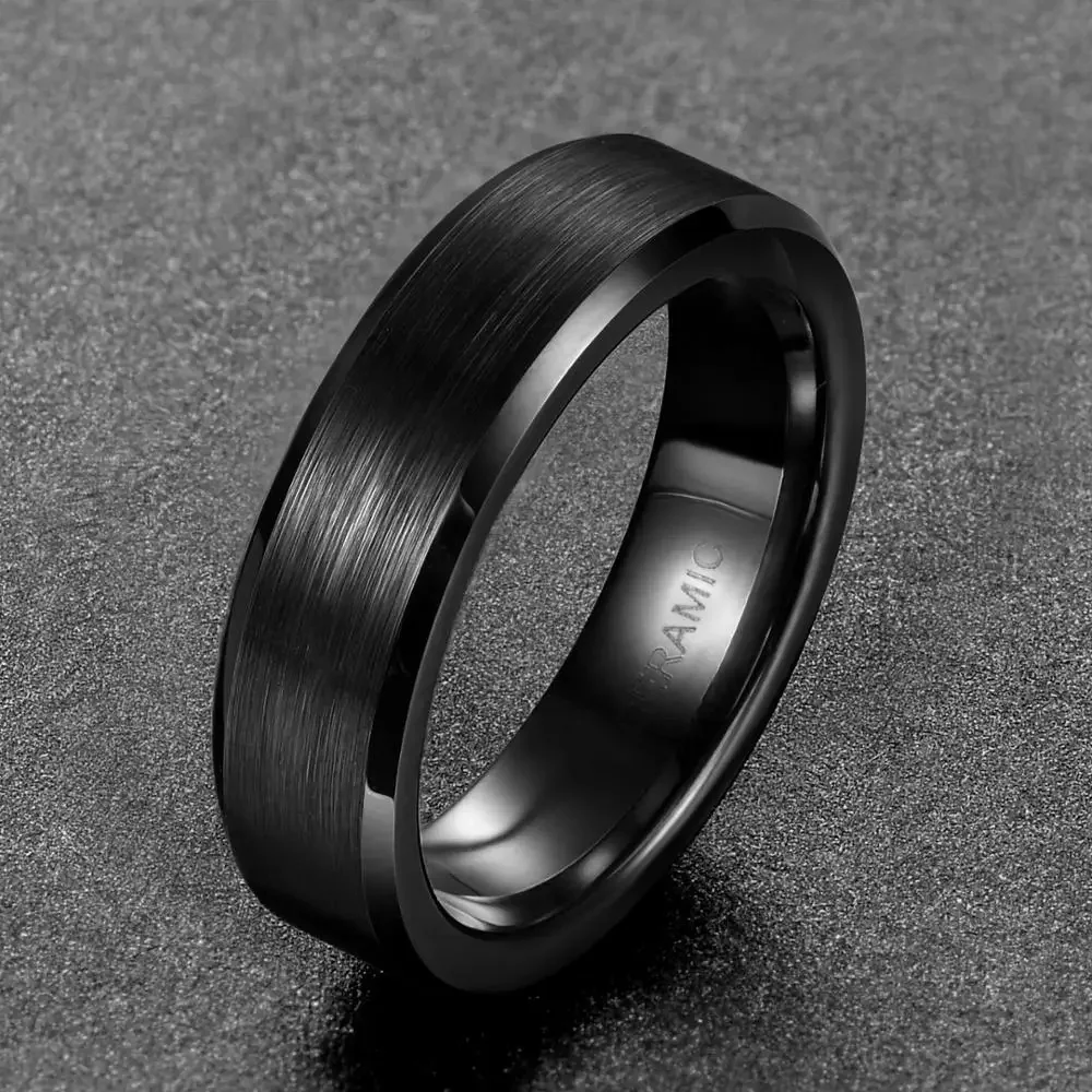 Black ceramic engagement rings clearance