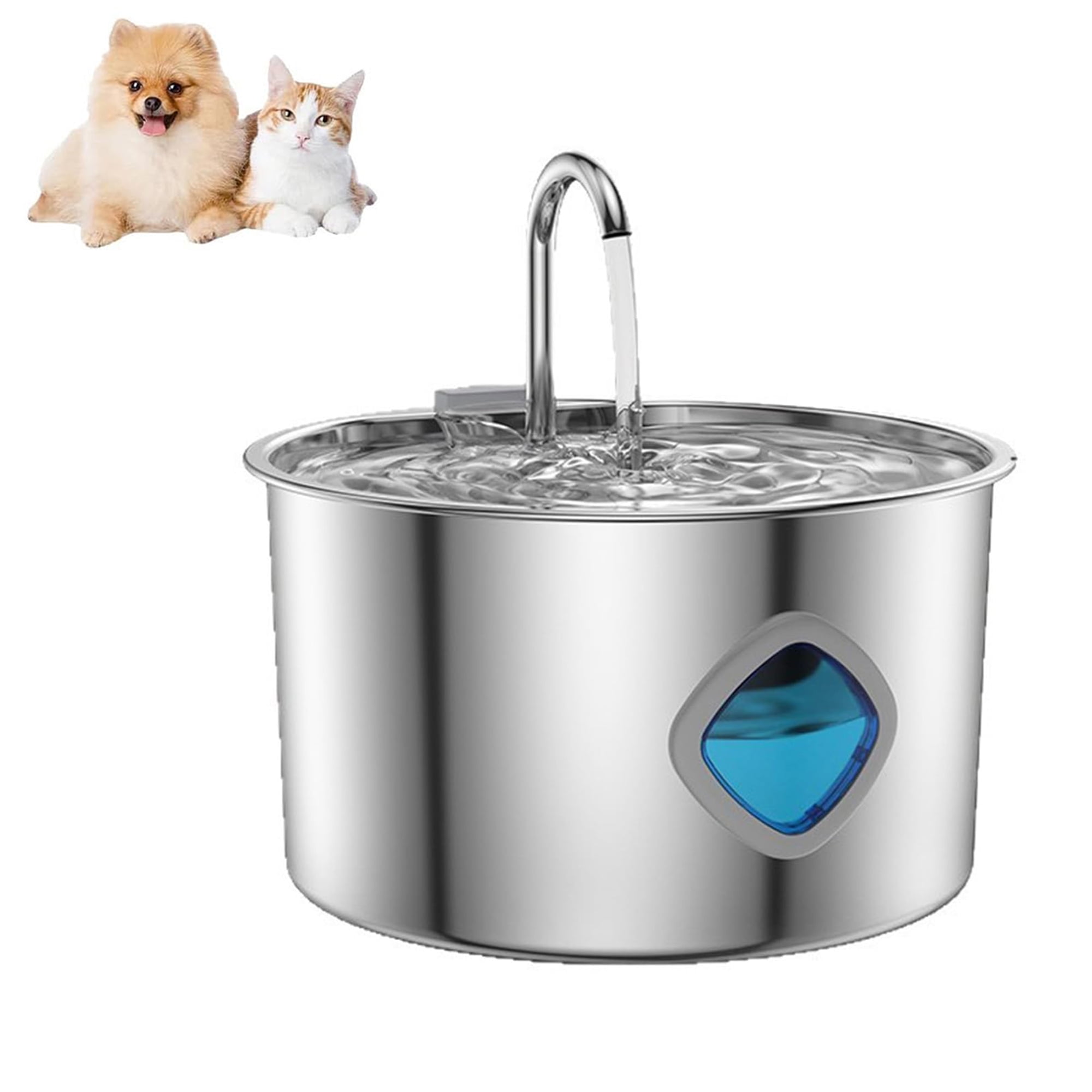 Catit Flower Fountain & Multi Feeder Bundle - Cat Water Fountain With 3 Flow Settings & Feeding Station