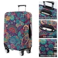 thumbnail image 5 of Purple Pioneer Flower and Paisley Pattern Luggage Cover Fashion Suitcase Cover Baggage Covers Fit 25-28 Inch Luggage (Go Travel), 5 of 5