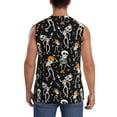 thumbnail image 4 of Fotbe Dancing Skeleton Party Men's Camiseta sin Mangas Estampada para Hombres, Playera Casual para Gimnasio, Entrenamiento, Playa-Small, 4 of 7