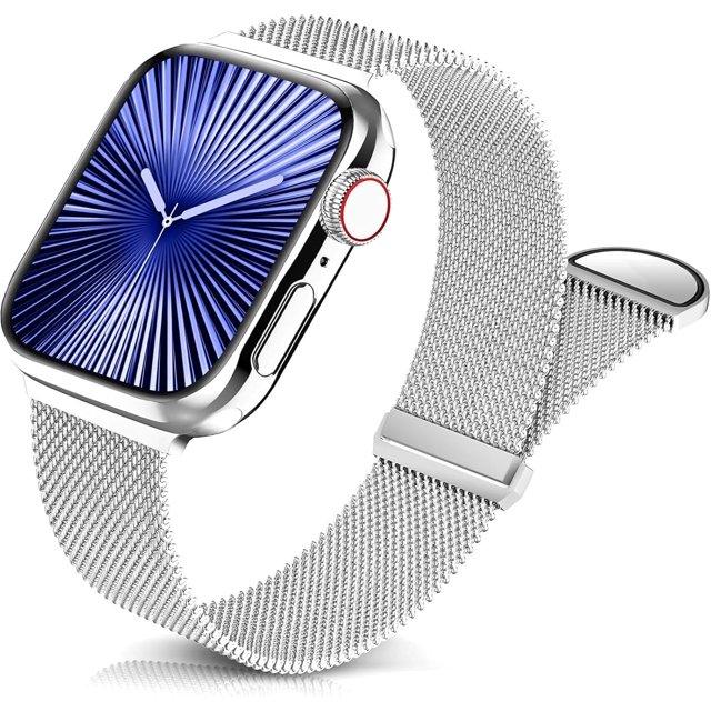 Correa de reloj inteligente compatible con Apple Watch Band 42 mm 44 mm 45 mm 46 mm 49 mm para mujeres y hombres, correa de acero inoxidable de metal para iWatch Apple Watch Series 10 9 8 7 6 5 4 3 SE