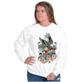 thumbnail image 4 of Betty Boop Biker American Eagle Women Plus Size Sweatshirt Brisco Brands 2X, 4 of 5