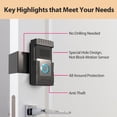 thumbnail image 3 of Heart of Tafiti Soporte de timbre de vídeo antirrobo, compatible con Ring Doorbell 1/2/3/3Plus/4/2020/2023/Blink 2021, soporte de montaje ajustable sin taladro, adaptador de cuña, accesorios, 3 of 5