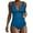 Blue, variant on Ahuyic Womens Plus Size SwimSuit,Casual Solid Color Bathing Suit,Women's Fashion Paired With Multi-color Printed Swimsuits Tight Fitting And Gathering Swimsuits