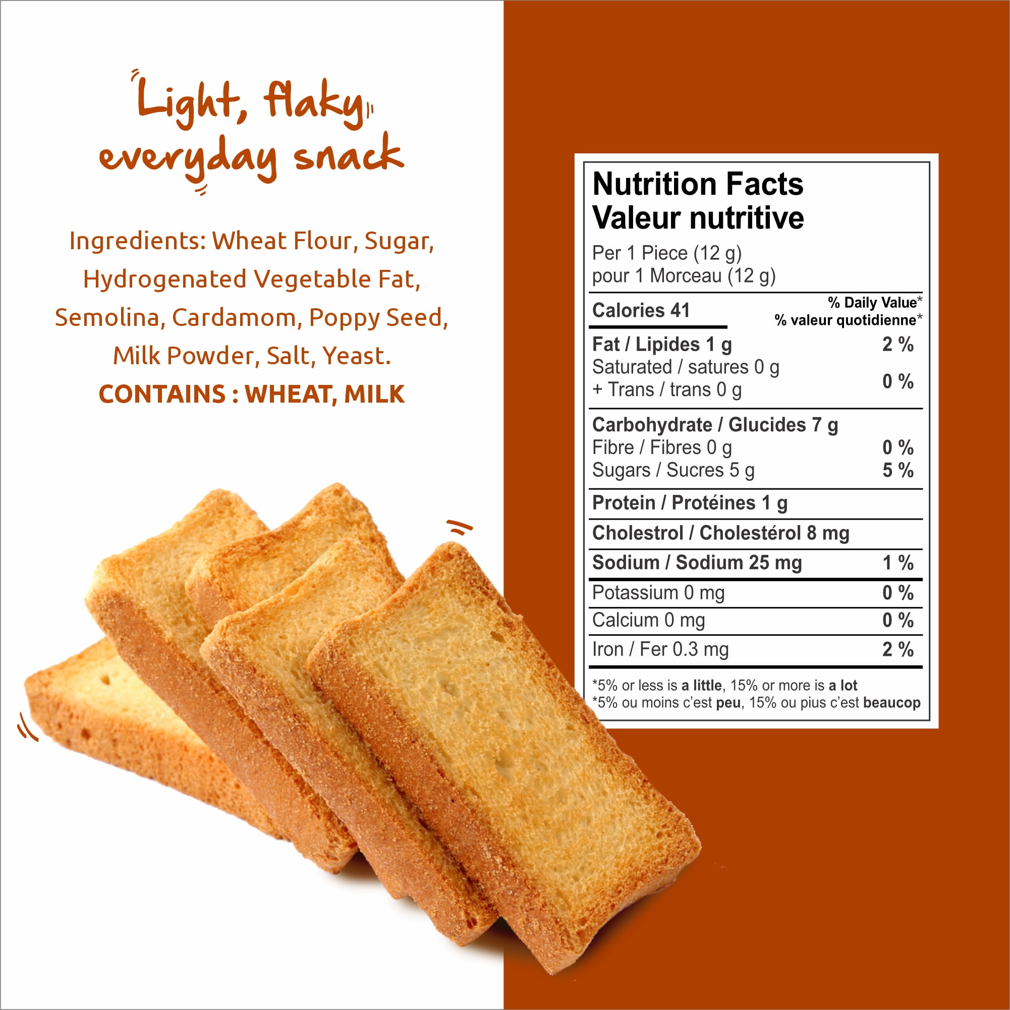Verka Eggless Suji Rusk, 350g, Semolina Toast