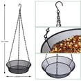 thumbnail image 3 of Práctica Bandeja De Comedero Para Pájaros Colgante, Plataforma De Malla Metálica, Bandeja Colgante, Comederos, Plataforma De Alimentos Para Comedero De Pájaros, Decoración De Jardín Al Aire Libre Advancent PT001065-00, 3 of 5