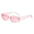 thumbnail image 2 of Only Moment Aviator Sunglasses for Women Plastic Lightweight Narrow Shades Trendy UV Protection Sun Glasses Pink One Size, 2 of 3