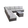 thumbnail image 3 of Living Source International 8-Piece Seating Group with Cushions in Brown/Gray, 3 of 3