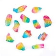 thumbnail image 5 of 200g Rainbow Titanium Coated Rough Crystal Point Raw Rock Quartz Cluster Specimen Stones No Hole Dyed Tourmaline Plating Natural Quartz Crystal Beads for Crafts Decor Vase Filler about 12 Pcs, 5 of 9