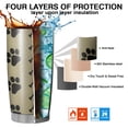 thumbnail image 7 of 20 Oz Paw Prints and Bones Coffee Tumbler Double Wall Insulated Stainless Steel Water Bottle | Metal Reusable Thermoses Flask with Cup Cap | Leak & Sweat Proof with Anti-Dust Lid, 7 of 7