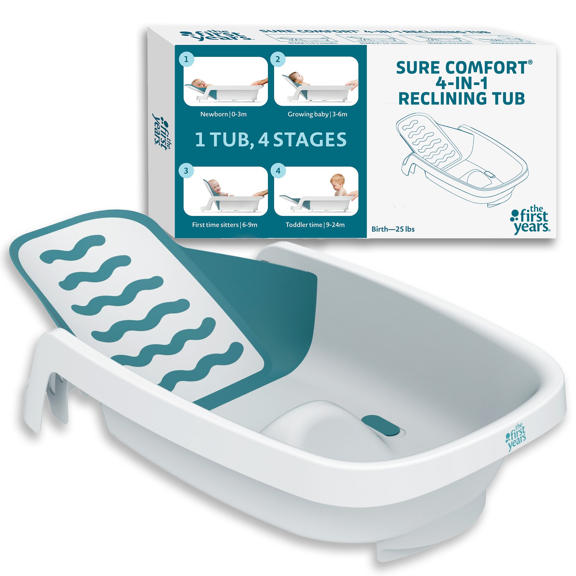 The First Years Sure Comfort 4-in-1 Reclining Bathtub photo 1