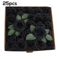 thumbnail image 1 of Flor de Rosa Artificial DIY Simulación Decoración Floral Adorno para el Hogar Flor de Espuma de PE Falsa, Negro 25 piezas kenally HA8917-02B, 1 of 6