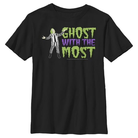 Boy's Beetlejuice Ghost with the Most Silhouette Graphic T-Shirt