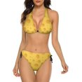 thumbnail image 1 of NICKSUN Women's Bikini Sets, Cute Print Two Piece Bathing Suits Sexy Halter Padded Bikini Swimsuits, 1 of 6