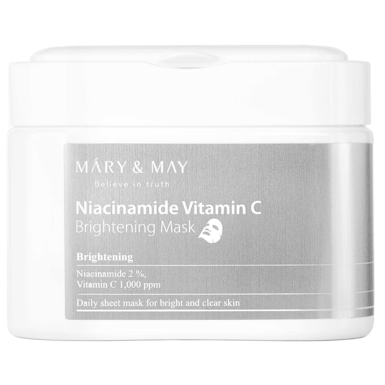 パック・フェイスマスク MARIE Mary & May, Brightening Vitamin C Mask, 30 Sheets, 14.1 oz