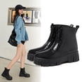 thumbnail image 1 of Botas de lluvia de fondo grueso de moda para mujer, botas de lluvia de fondo suave antideslizantes con tubo medio impermeables, 1 of 6