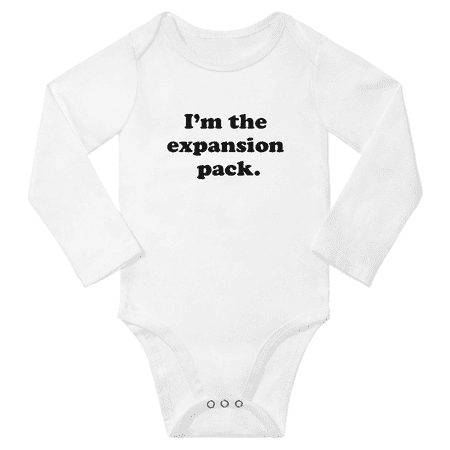 

I m the expansion pack Funny Baby Long Sleeve Clothing Bodysuits (White 6M)