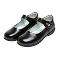 thumbnail image 5 of FINALGANG Kids Girls Adjustable Single Strap Plain Glossy Mary Jane Shoes Smooth Insole Low Flat Heel School Performance Formal Dress Shoes Cute Shoes 5-5.5 Years, 5 of 5