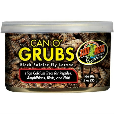 UPC: 0097612401554 | Zoo Med Can O Grubs Black Soldier Fly Larvae High Calcium Treat – 1.2 oz