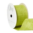 thumbnail image 2 of Offray Ribbon, Lemongrass Green 1 1/2 inch Woven Burlap Woven Ribbon, 9 feet, 2 of 9