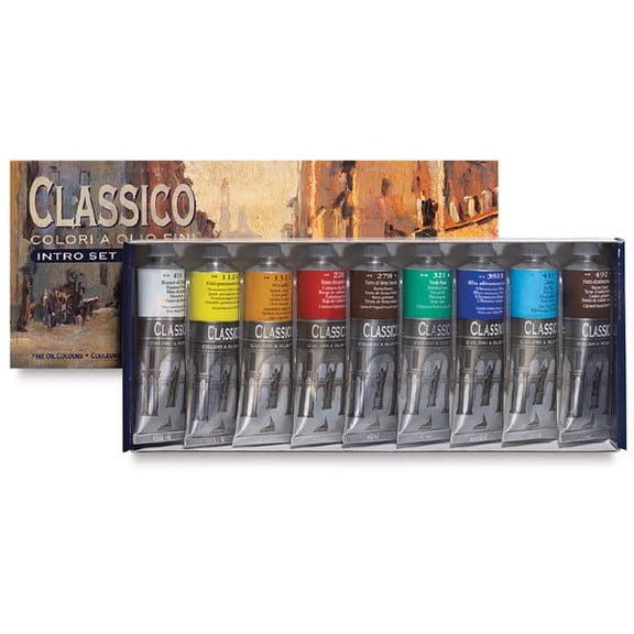 Maimeri Classico Oil Colors - Set of 9, Intro Set, 60 ml Tubes