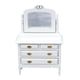 thumbnail image 1 of ColoMX Mini mesa de tocador 1pc con espejo Mini muñeco muñeco muebles (blanco), 1 of 7