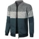 thumbnail image 1 of Suéteres DecSea para hombre, cárdigan, sudadera, sin capucha, con cremallera, cuello alto, ligeros, 1 of 4