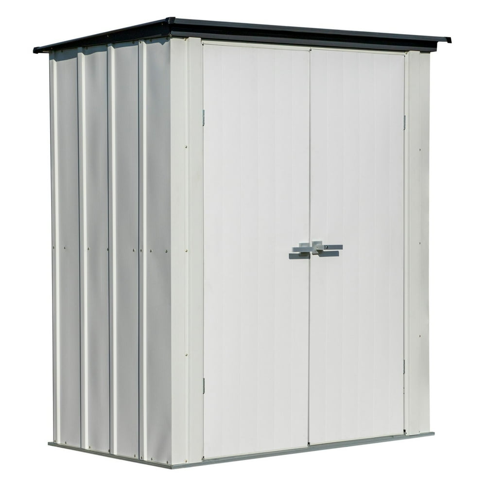spacemaker patio shed, 6x3 ft outdoor storage, flute grey