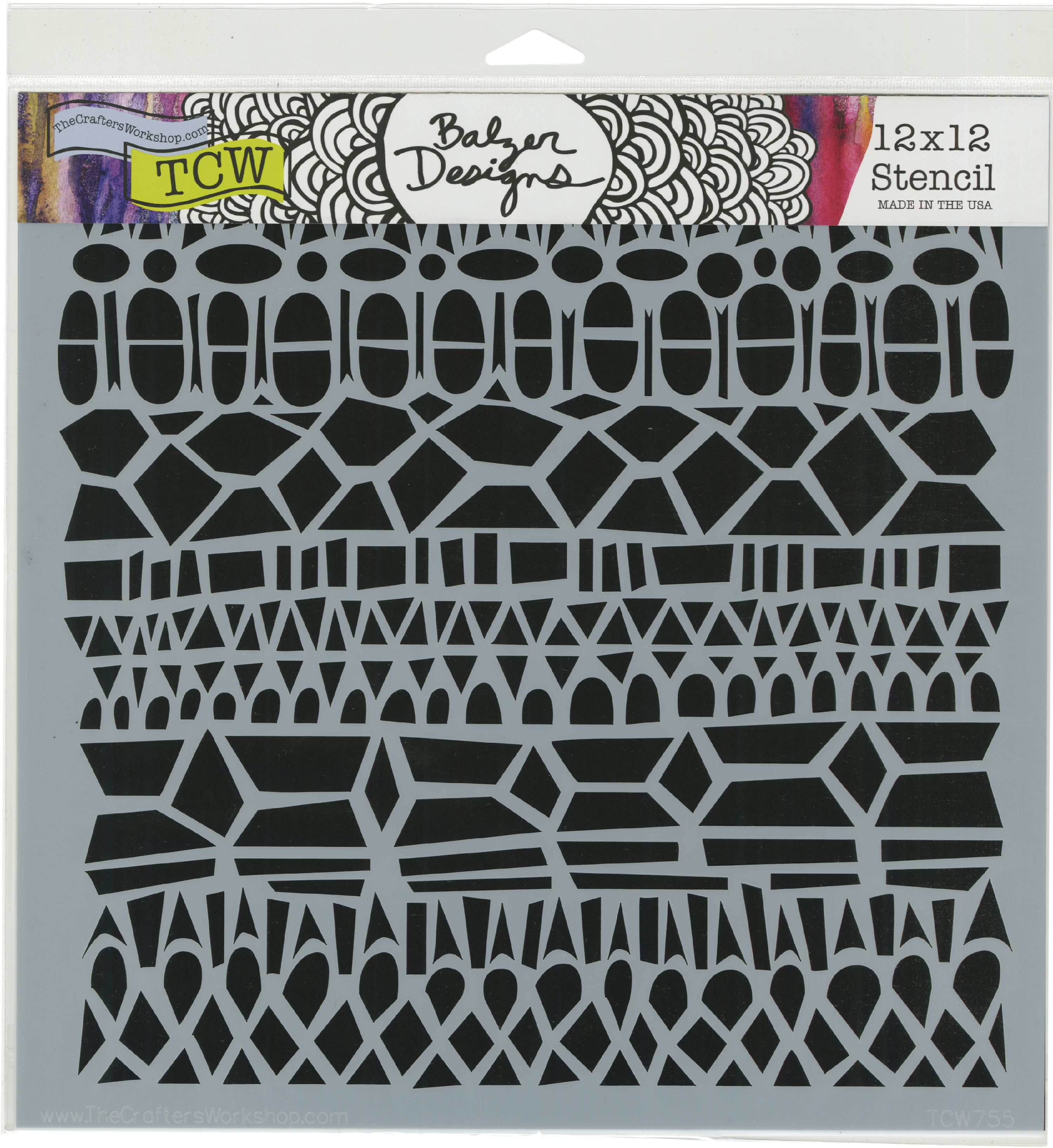 Crafter's Workshop 6x6 Inch 'Mod Spirals' Stencil Template For Mixed Media & Scrapbooking