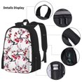 thumbnail image 3 of Disketp Cherry Blossoms Large Capacity Backpack Lunch Bag Pencil Case Combination 3 Piece Set for Student, 3 of 7