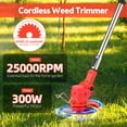 thumbnail image 2 of Electric Weed Wacker Cordless 72V 2000mAh Weed Eater Battery Powered with 1 Battery / / 3 Types Cutting Adjustable Height Lightweight Weed Trimmer for Yard Lawn and Garden, 2 of 7