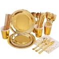 thumbnail image 2 of Vajil desechable Sustros de decoración Cucharas de tenedores Servilletas de siete cubiertos Vajil para Festival Oro Colco Vajillas Desechables, 2 of 8