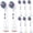 Blue-Purple, variant on Replacement Brush Heads Compatible with Oral B- Double Clean Design, 4Pack