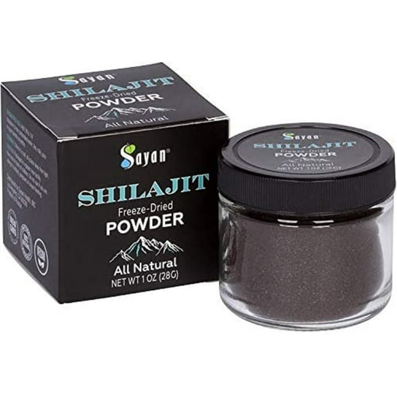 Sayan Freeze-Dried Shilajit Powder, Caffeine-Free, Gluten-Free, and Non-GMO Supplement for the Immune System, Memory Support (1 OZ)