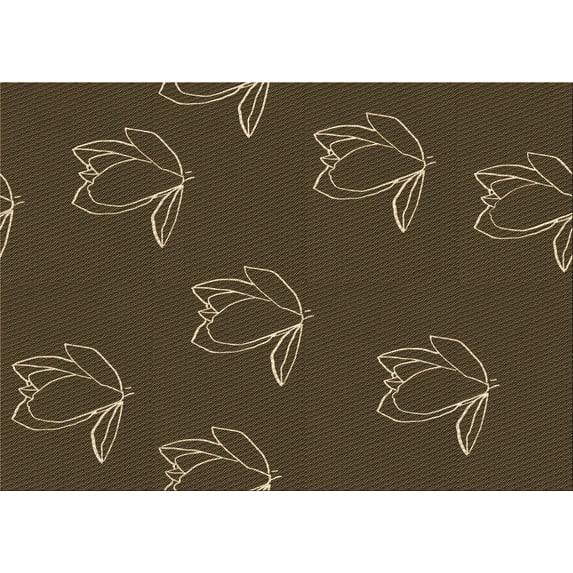 Ahgly Company Machine Washable Indoor Rectangle Transitional Oak Brown Area Rugs, 8' x 10'