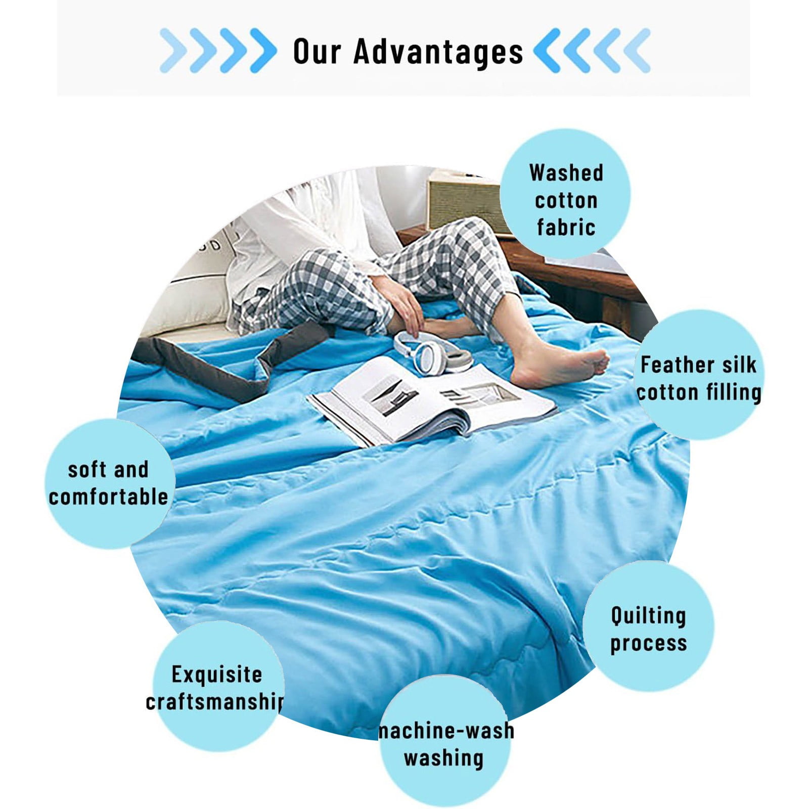 Zerbueate Clearance Sale All Season Ice Blanket, Lightweight Summer Cooler Quilt for Hot Sleepers and Night Sweats, Double Cold Effect Comforter with Cooler Fiber, Soft and Breathable for Ultimate Com