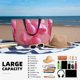 thumbnail image 5 of Easygdp Pink Balloon Puppy Art Bolsa de Viaje de Playa de Gran Capacidad, Bolsa Tote Perfecta para la Playa, Escapadas de Fin de Semana y Viajes, 5 of 7