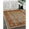 thumbnail image 3 of Ahgly Company Machine Washable Indoor Rectangle Industrial Modern Mahogany Brown Area Rugs, 8' x 12', 3 of 7