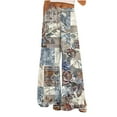 thumbnail image 2 of TMOYZQ Palazzo Pants for Women 2025, Elastic High Waisted Boho Casual Loose Wide Leg Pants Plus Size Print Baggy Lounge Trouser Pants on Clearance, 2 of 6