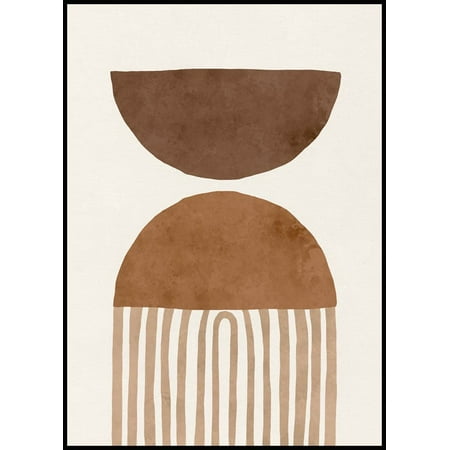 Brown Arches No1 Poster Wall Art, Modern Wall Decor For Living Room Bedroom, 8x12 UNFRAMED