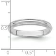 thumbnail image 3 of Sterling Silver Ss 3mm Half Round Milgrain Size 13.5 Band Made In United States qwm030-13.5, 3 of 5
