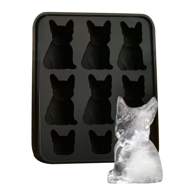 Bulldog Ice Cube Molds Tray, Chocolate Epoxy Resin Molds, 3D Fun Animal Shape Silicone for Whiskey, Cocktail, Coffee Juice Drink, for Bulldog Lovers