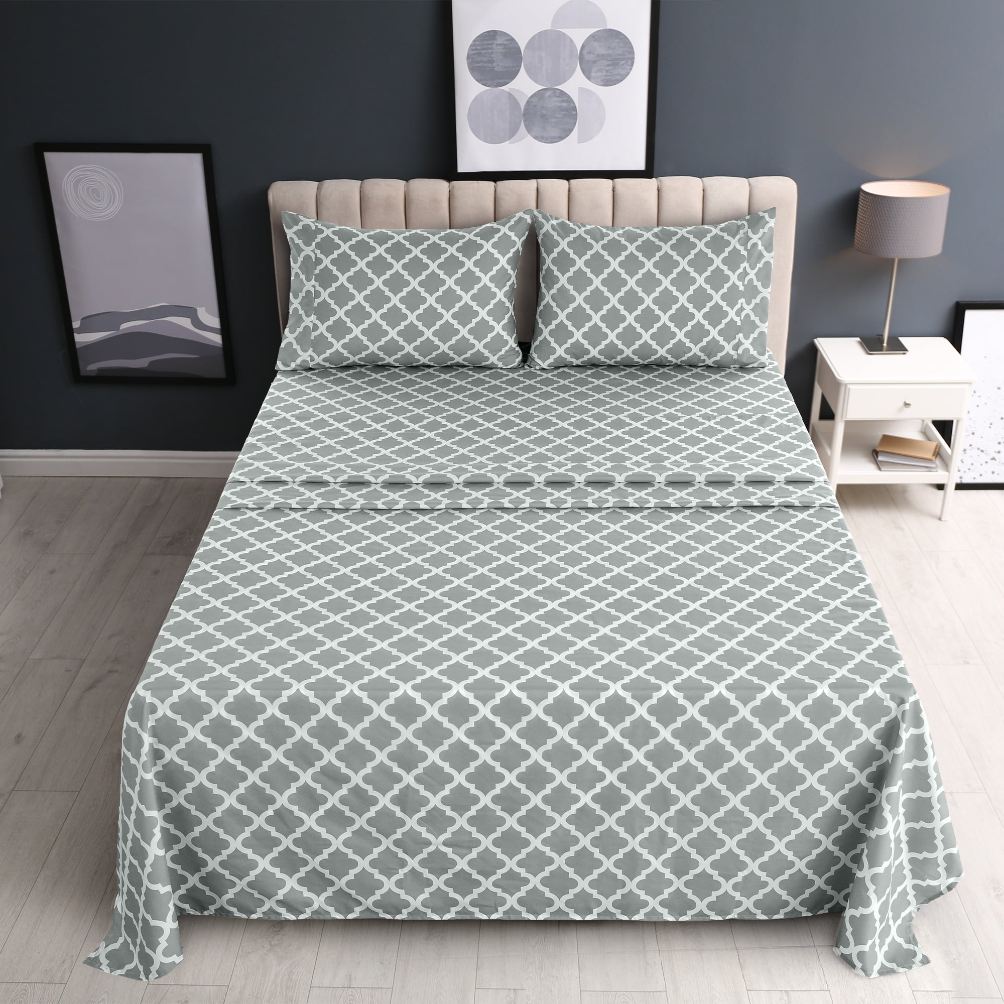 Luxury Thermal Flannelette Flat Sheet Cotton Bedding Sheet and Pillowcase Set 