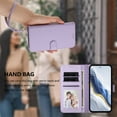 thumbnail image 4 of ELEHOLD For Samsung Galaxy A36 5G Flip PU Leather Wallet Case with Credit Card Slot RFID Blocking Kickstand Shock-Absorbent TPU Magnetic Protective Cover With Lanyard,Lightpurple, 4 of 12