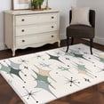 thumbnail image 3 of Green Beige Diamond Area Rugs 4'x6', Washable Small Throw Rugs for Office Bathroom, Modern Geometric Middle Century Pink Indoor Outdoor Rug Non-Slip Low Pile Carpet Runner Reversible Floor Mats, 3 of 8
