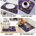 thumbnail image 4 of Dish Drying Mat Halloween Witch Bat Moon NIght Coffee Bar Mat Non Slip Foldable Washable 18x24 Inch Dishes Plate Glass Dry Draining Pad for Dining Table Coffee Bar, 4 of 7