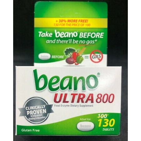 Beano Ultra Strength, Gas Prevention & Digestive Enzyme Supplement, 130 Count Bonus Pack
