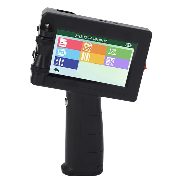 Inkjet Label Printer, Large Capacity Battery Handheld Inkjet Printer Gun Portable Compatibility for Supermarket