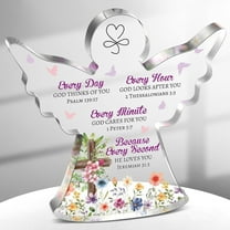 Christian Gifts for Women Inspirational Religious Gifts for Her Bible Verse Desk Decor Angel Shaped Acrylic Motivational Gift