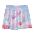 thumbnail image 2 of Girls' Skorts Elastic Waist Skorts with Inner Shorts Athletic Workout Shorts Skirts Colorful Heart-shaped Balloons X-Small, 2 of 9